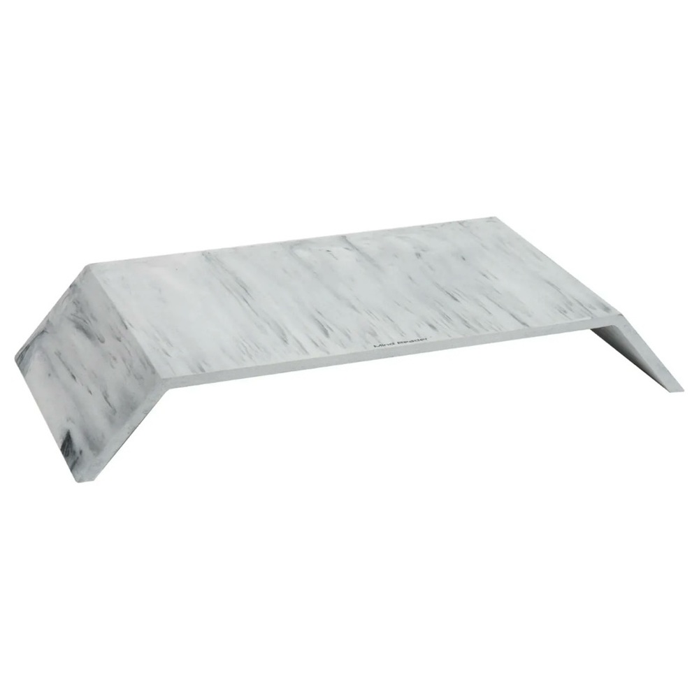 Mind Reader Marbella Collection MONUMENT Monitor Stand Office Resin White MARBLE